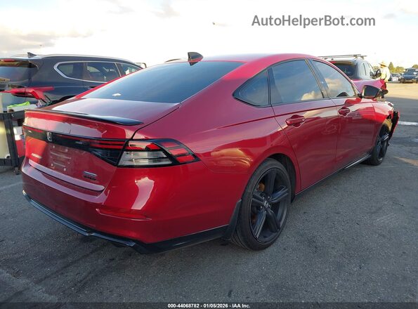 1HGCY2F73PA049026 2023 HONDA ACCORD HYBRID Красный Задняя правая четверть