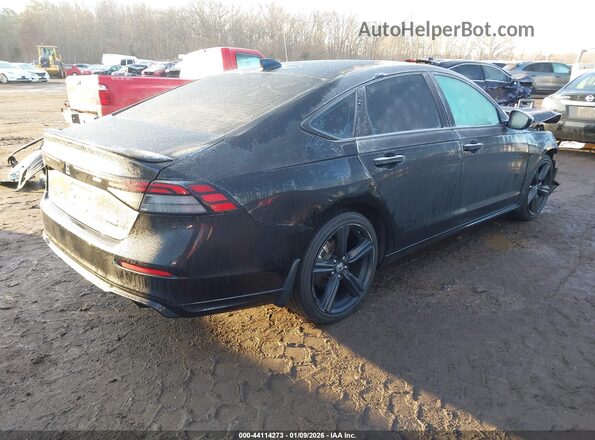 1HGCY2F77PA039986 2023 HONDA ACCORD HYBRID Черный Задняя правая четверть