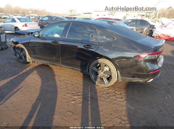 1HGCY2F77PA039986 2023 HONDA ACCORD HYBRID Черный Задняя левая четверть