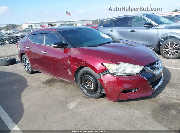 1N4AA6AP6GC413863 2016 NISSAN MAXIMA Burgundy Przód prawy