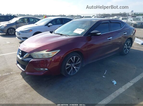 1N4AA6AP6GC413863 2016 NISSAN MAXIMA Burgundy Przód lewy