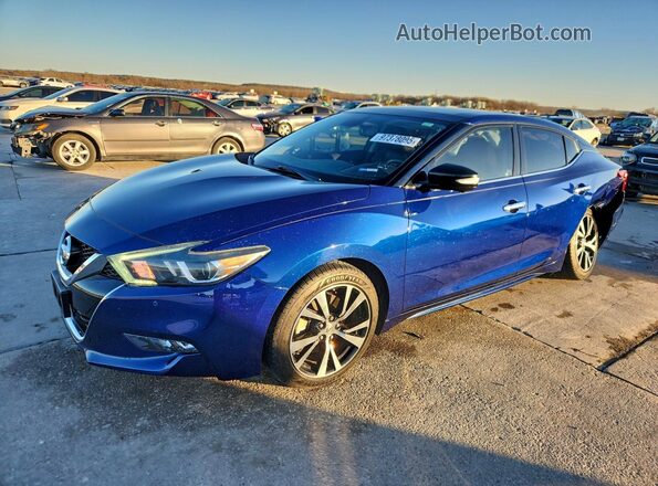 1N4AA6AP9JC370210 2018 NISSAN MAXIMA PLATINUM Синий Передняя левая четверть