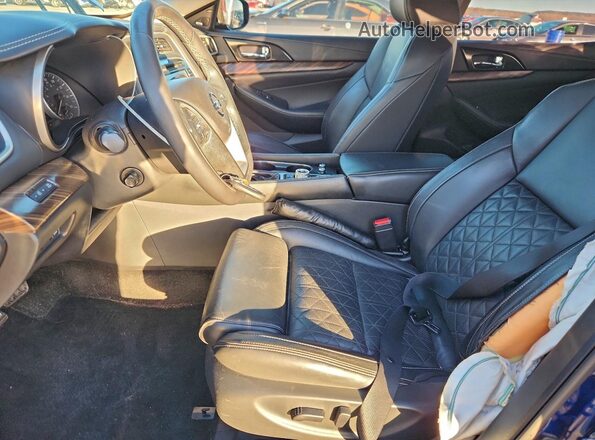 1N4AA6AP9JC370210 2018 NISSAN MAXIMA PLATINUM Синий Вид салона спереди