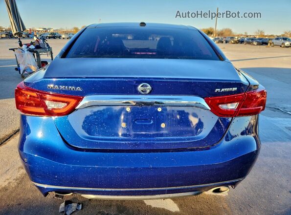 1N4AA6AP9JC370210 2018 NISSAN MAXIMA PLATINUM Синий Вид сзади