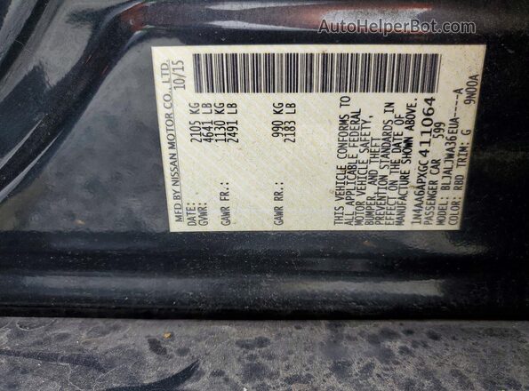 1N4AA6APXGC411064 2016 NISSAN MAXIMA Charcoal Widok komory silnika