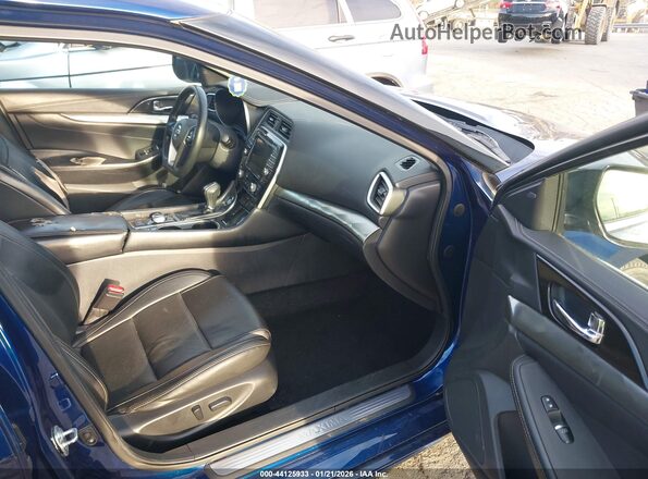1N4AA6AV1KC370346 2019 NISSAN MAXIMA Dark Blue Вид салона спереди