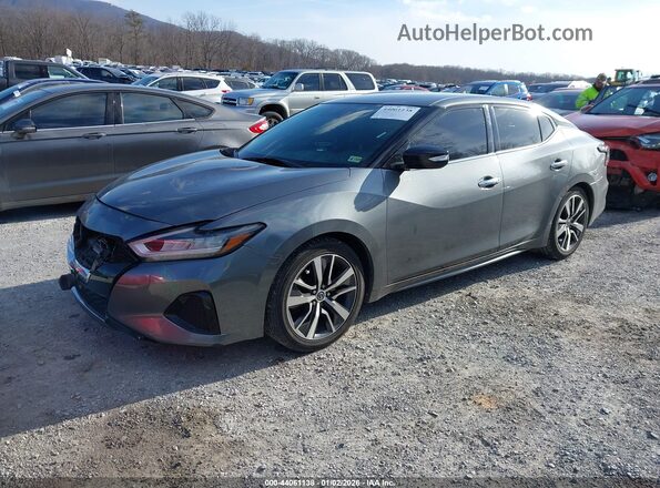 1N4AA6AV2KC380139 2019 NISSAN MAXIMA Серый Передняя левая четверть