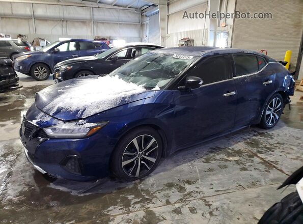1N4AA6AV5KC371077 2019 NISSAN MAXIMA Синий Передняя левая четверть