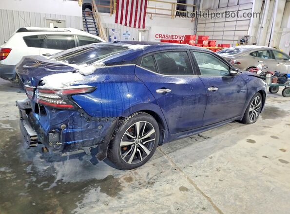 1N4AA6AV5KC371077 2019 NISSAN MAXIMA Синий Задняя правая четверть