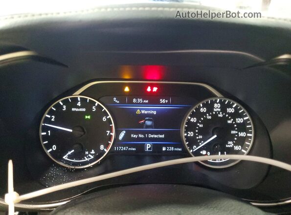 1N4AA6AV7KC376717 2019 NISSAN MAXIMA Серый Вид щитка приборов