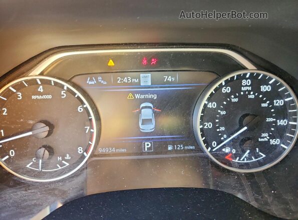1N4AA6DV3LC382009 2020 NISSAN MAXIMA SL Белый Вид щитка приборов