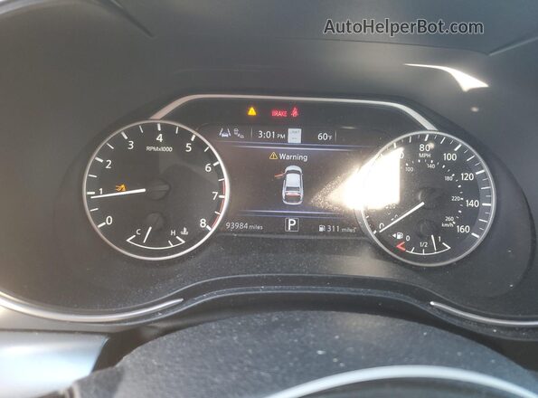 1N4AA6DV7LC368548 2020 NISSAN MAXIMA SL Синий Вид щитка приборов
