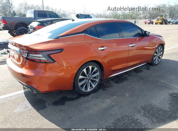 1N4AA6FV6LC375990 2020 NISSAN MAXIMA PLATINUM Оранжевый Задняя правая четверть