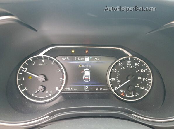 1N4AA6FV7LC377263 2020 NISSAN MAXIMA PLATINUM Белый Вид щитка приборов
