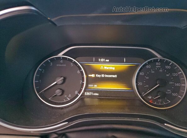 1N4AA6FV9LC375594 2020 NISSAN MAXIMA PLATINUM Черный Вид щитка приборов