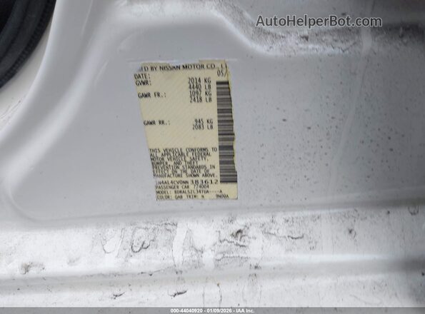 1N4AL4CV0NN383612 2022 NISSAN ALTIMA White Вид підкапотного простору