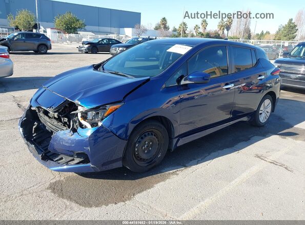 1N4AZ1BP8LC306317 2020 NISSAN LEAF Синий Передняя левая четверть