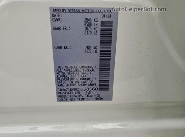 1N4AZ1BV9SC558560 2025 NISSAN LEAF White Вид підкапотного простору