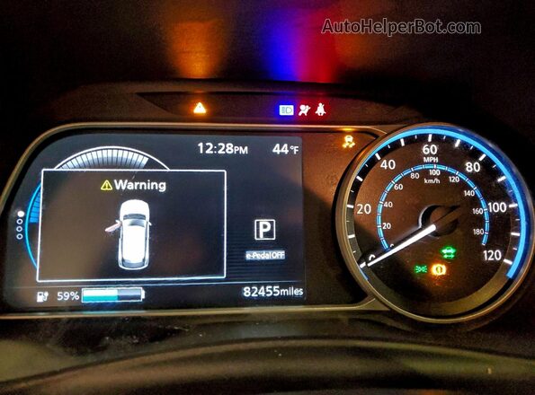 1N4AZ1CP1JC301634 2018 NISSAN LEAF Gray Вид щитка приладів