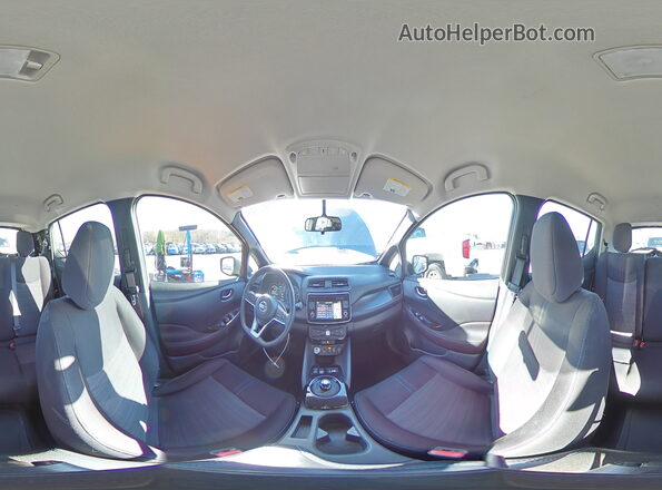 1N4AZ1CP2KC313552 2019 NISSAN LEAF Gray Widok wnętrza 360 stopni