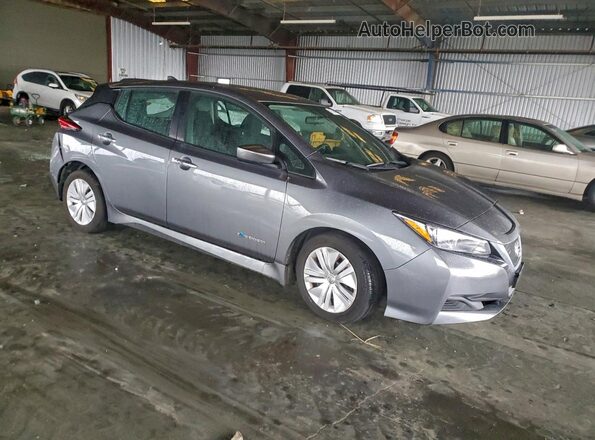 1N4AZ1CP2KC320467 2019 NISSAN LEAF Серый Передняя правая четверть