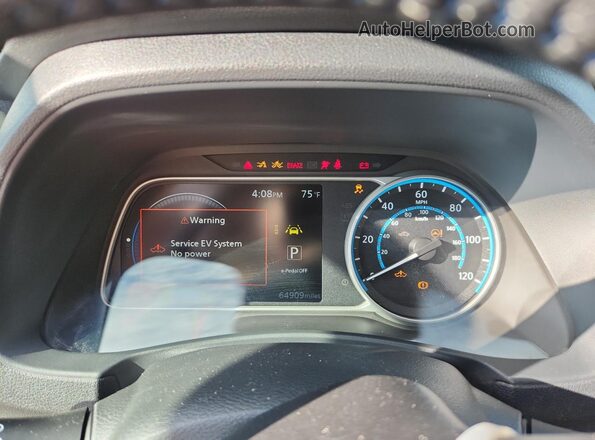 1N4AZ1CP2LC301046 2020 NISSAN LEAF Gray Widok zestawu wskaźników