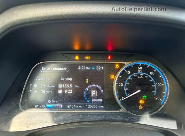 1N4AZ1CP5KC309480 2019 NISSAN LEAF Gray Dashboard view