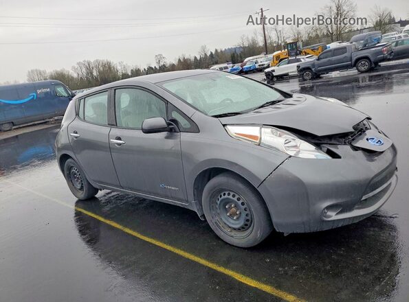 1N4BZ0CP0HC300435 2017 NISSAN LEAF Серый Передняя правая четверть