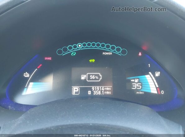 1N4BZ0CP4HC300079 2017 NISSAN LEAF White Widok tylnych siedzeń