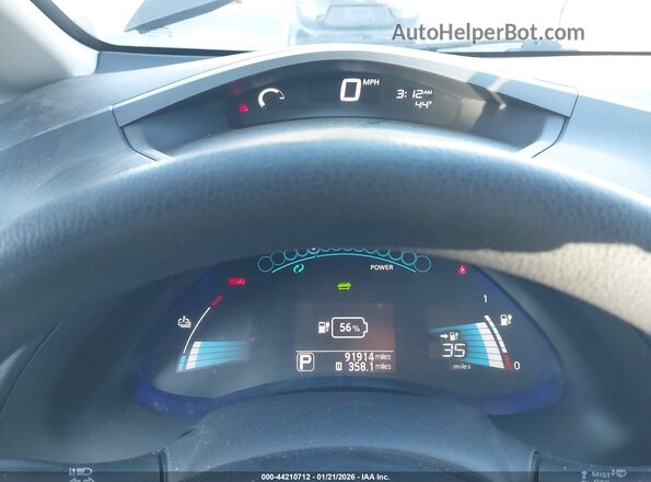 1N4BZ0CP4HC300079 2017 NISSAN LEAF White Widok wnętrza 360 stopni