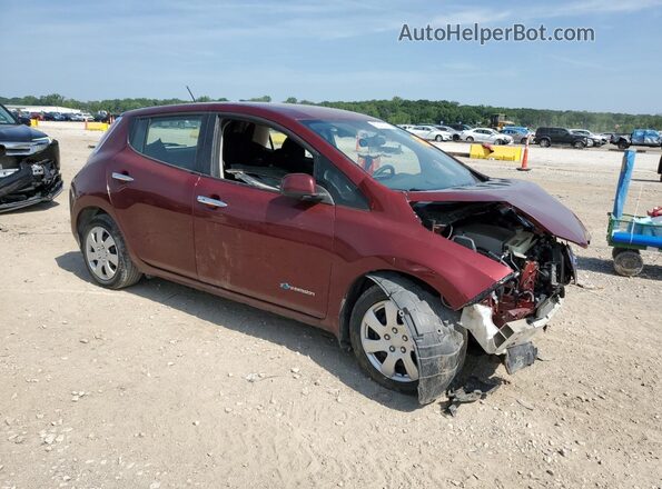 1N4BZ0CP5GC313096 2016 NISSAN LEAF Бордовый Передняя правая четверть