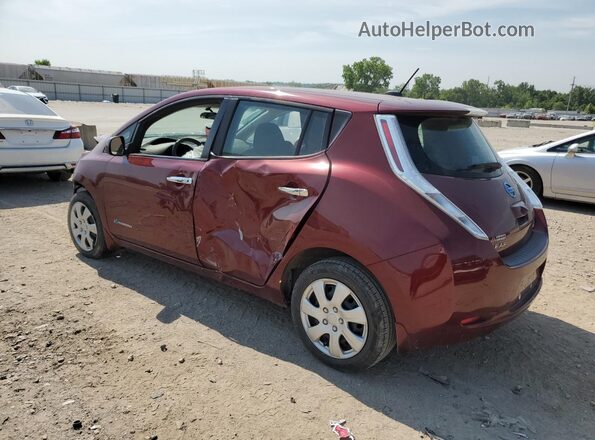 1N4BZ0CP5GC313096 2016 NISSAN LEAF Бордовый Задняя левая четверть