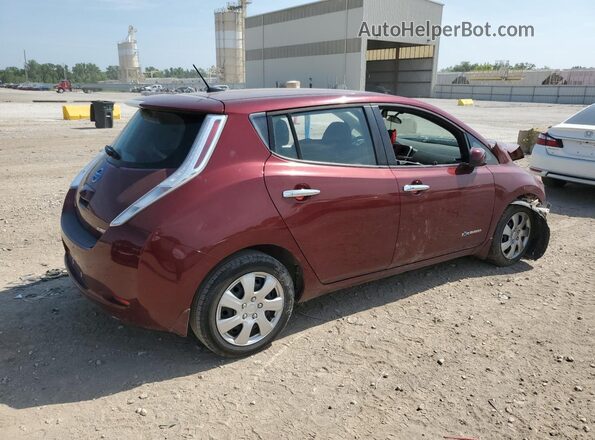 1N4BZ0CP5GC313096 2016 NISSAN LEAF Бордовый Задняя правая четверть