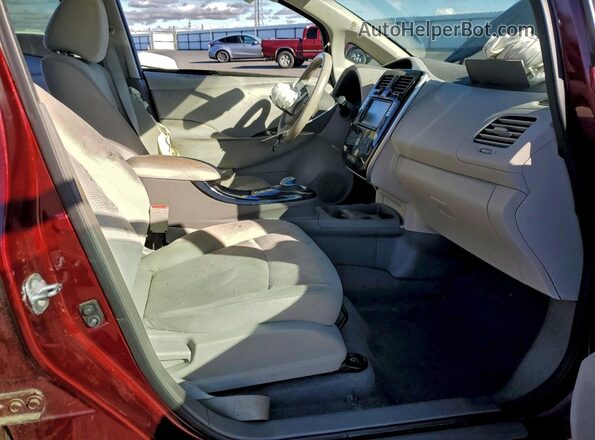 1N4BZ0CP7GC301158 2016 NISSAN LEAF Burgundy Widok wnętrza z przodu