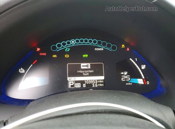 1N4BZ0CP7HC309746 2017 NISSAN LEAF White Вид щитка приладів