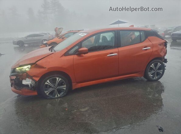 1N4BZ1CV5NC553475 2022 NISSAN LEAF Оранжевый Передняя левая четверть