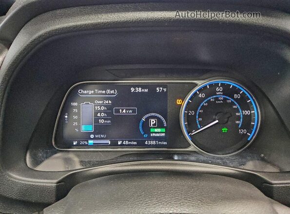 1N4BZ1DP3LC310311 2020 NISSAN LEAF Красный Вид щитка приборов