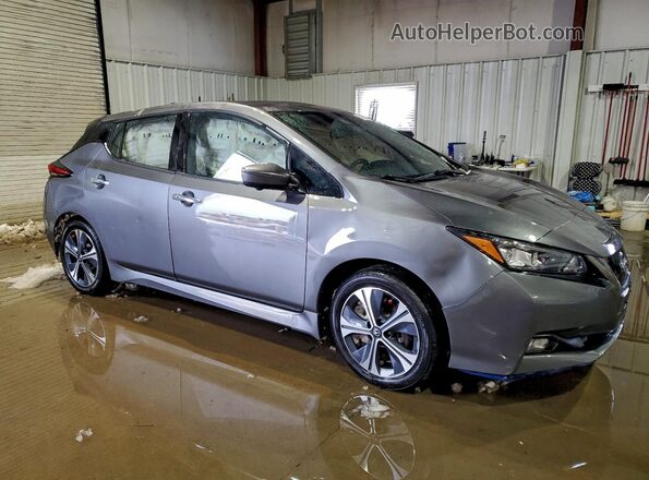 1N4BZ1DV0MC556202 2021 NISSAN LEAF Серый Передняя правая четверть