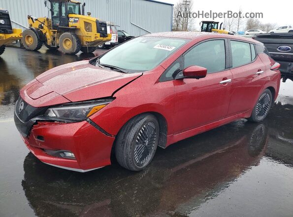 1N4CZ1CV0PC563113 2023 NISSAN LEAF Бордовый Передняя левая четверть