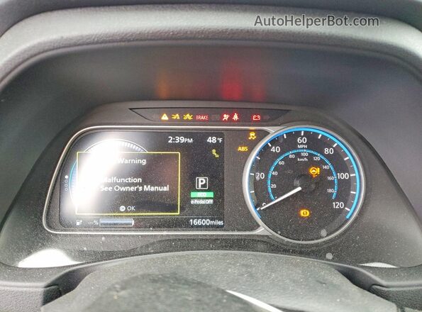 1N4CZ1CV0PC563113 2023 NISSAN LEAF Бордовый Вид щитка приборов