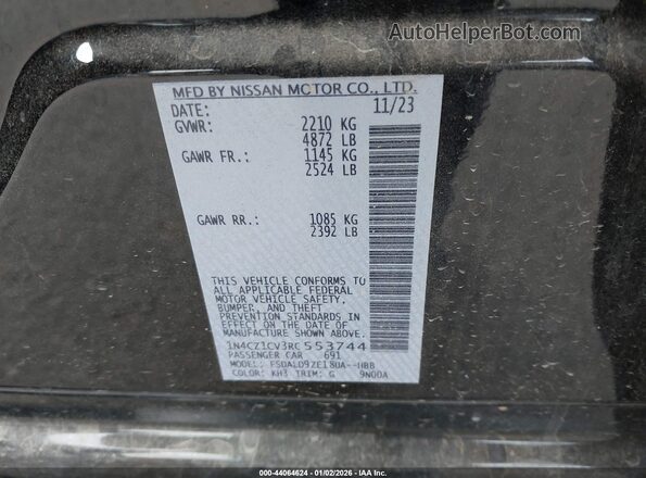 1N4CZ1CV3RC553744 2024 NISSAN LEAF Black Widok komory silnika