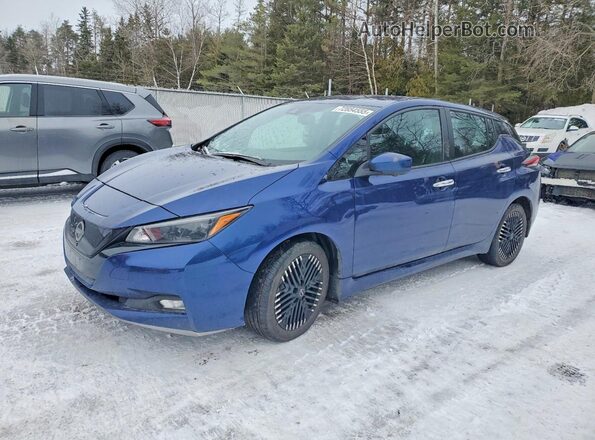1N4CZ1CV7PC558541 2023 NISSAN LEAF Синий Передняя левая четверть