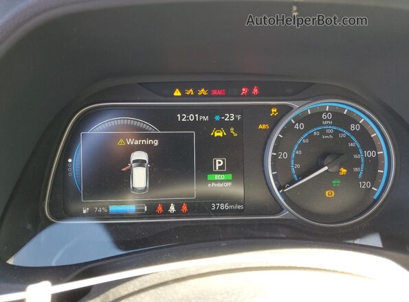 1N4CZ1CV7SC558774 2025 NISSAN LEAF Maroon Вид щитка приладів