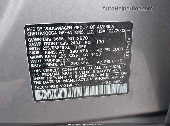 1V2CMPE80PC019079 2023 VOLKSWAGEN ID.4 Gray Engine compartment view