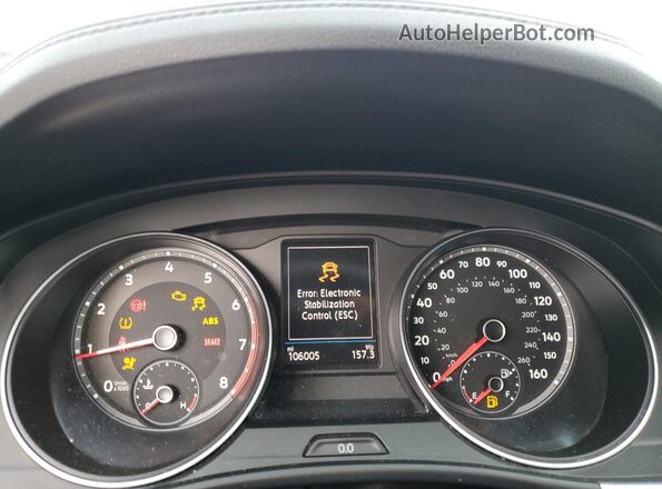 1V2GR2CA1KC536735 2019 VOLKSWAGEN ATLAS White Вид щитка приладів