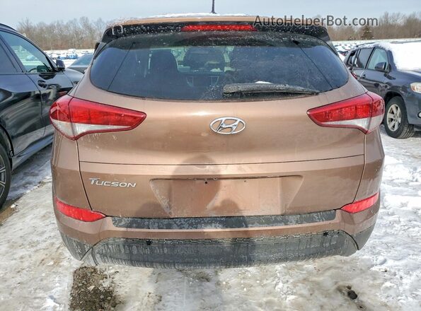 KM8J23A46HU438264 2017 HYUNDAI TUCSON Коричневый Вид салона спереди