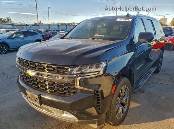 1GNSCCKD2NR122502 2022 CHEVROLET SUBURBAN Black Trasero izquierdo