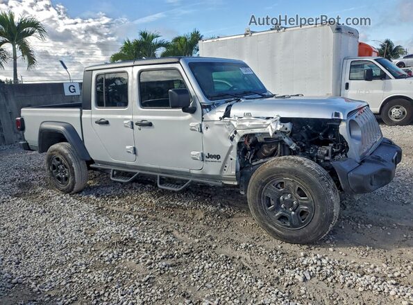 1C6HJTAGXRL103569 2024 JEEP GLADIATOR Серебряный Вид спереди
