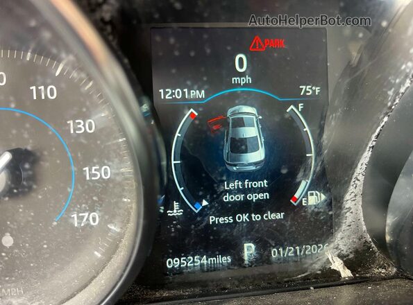 SAJAR4FX7KCP52805 2019 JAGUAR XF White Vista del cuadro de instrumentos