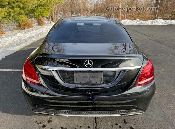 55SWF6EB3GU152788 2016 MERCEDES-BENZ C-CLASS Black Widok wnętrza z przodu